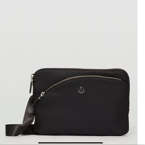 EUC Black Lululemon Curved Lines Crossbody Bag